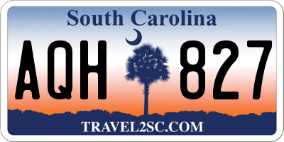 SC license plate AQH827