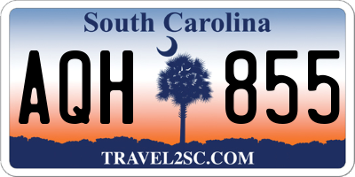 SC license plate AQH855