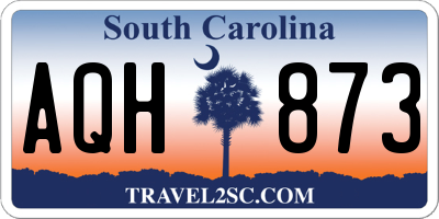 SC license plate AQH873
