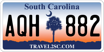 SC license plate AQH882