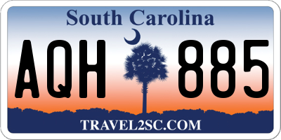 SC license plate AQH885