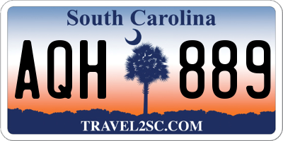 SC license plate AQH889