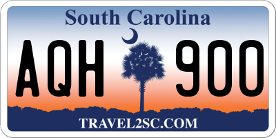 SC license plate AQH900