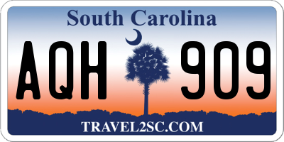 SC license plate AQH909