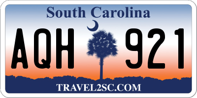 SC license plate AQH921