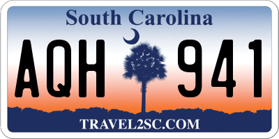 SC license plate AQH941