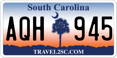 SC license plate AQH945