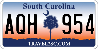 SC license plate AQH954