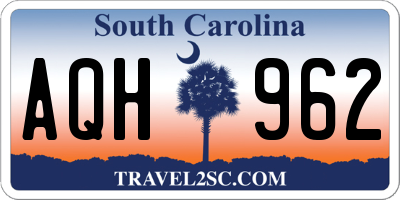 SC license plate AQH962