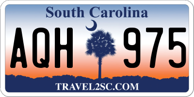 SC license plate AQH975