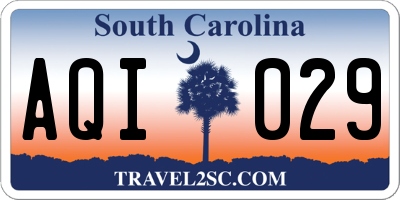 SC license plate AQI029