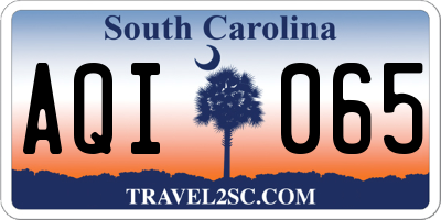 SC license plate AQI065