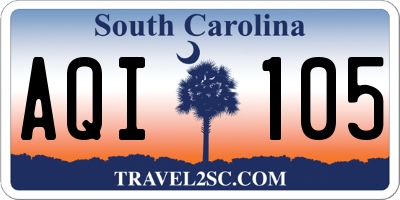 SC license plate AQI105