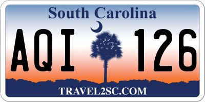 SC license plate AQI126