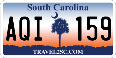 SC license plate AQI159