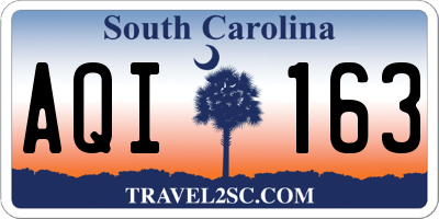 SC license plate AQI163