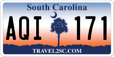 SC license plate AQI171