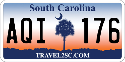 SC license plate AQI176