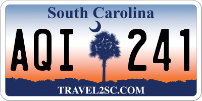 SC license plate AQI241