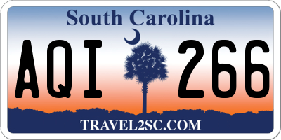SC license plate AQI266