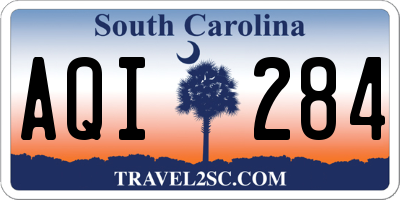 SC license plate AQI284