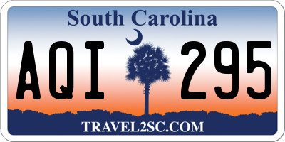 SC license plate AQI295