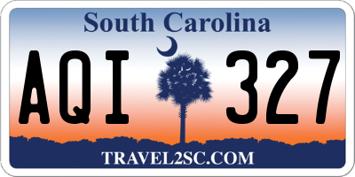 SC license plate AQI327
