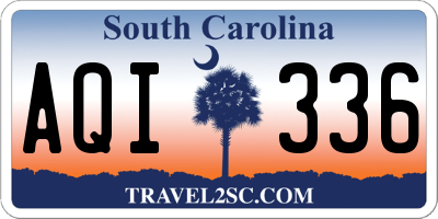 SC license plate AQI336