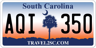 SC license plate AQI350