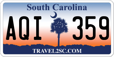 SC license plate AQI359