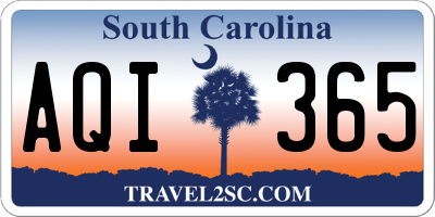 SC license plate AQI365