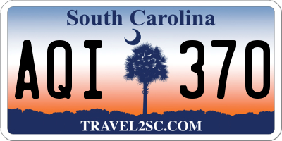 SC license plate AQI370