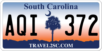 SC license plate AQI372