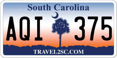 SC license plate AQI375