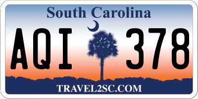 SC license plate AQI378