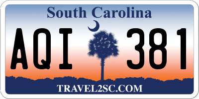 SC license plate AQI381