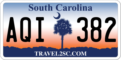 SC license plate AQI382