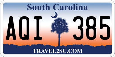 SC license plate AQI385
