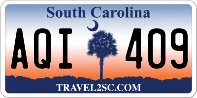 SC license plate AQI409