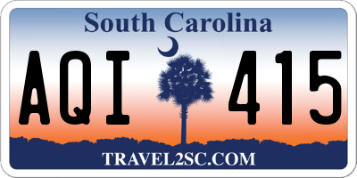 SC license plate AQI415
