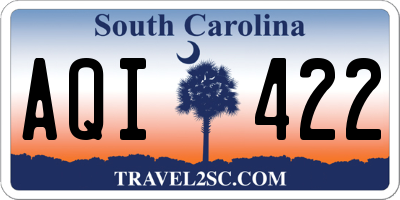 SC license plate AQI422