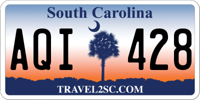 SC license plate AQI428