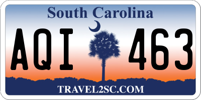 SC license plate AQI463