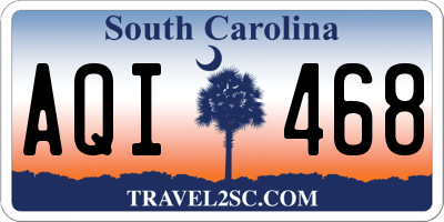 SC license plate AQI468