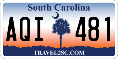 SC license plate AQI481