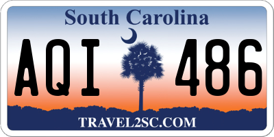 SC license plate AQI486