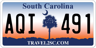 SC license plate AQI491