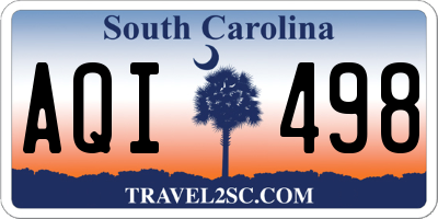 SC license plate AQI498