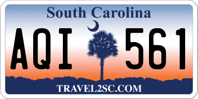 SC license plate AQI561