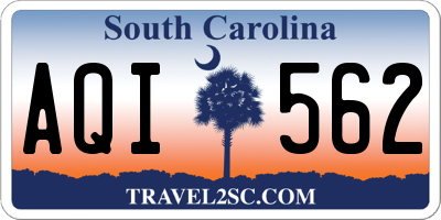 SC license plate AQI562